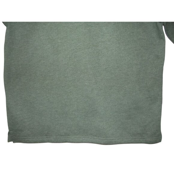 ARROW Pullover Sweatshirt Mens XL Green Heather Quarter-Zip Sueded Fleece Shirt - Picture 11 of 12